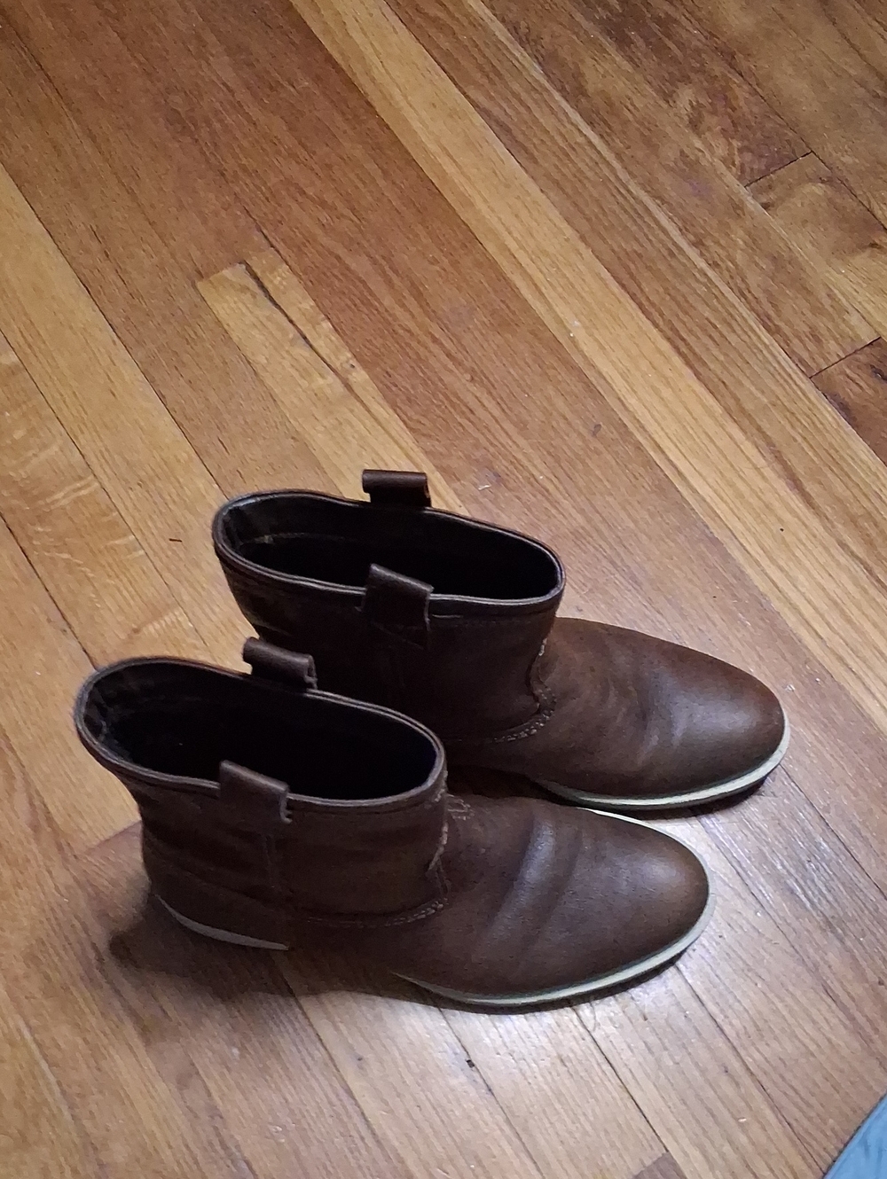 Ecco Brown Leather Ankle Booties